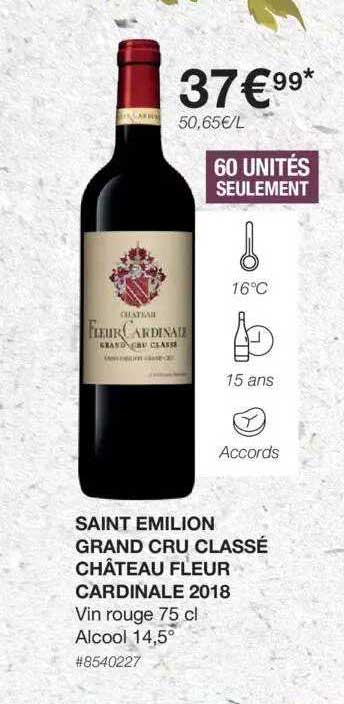 saint émilion grand cru classé château fleur cardinale 2018