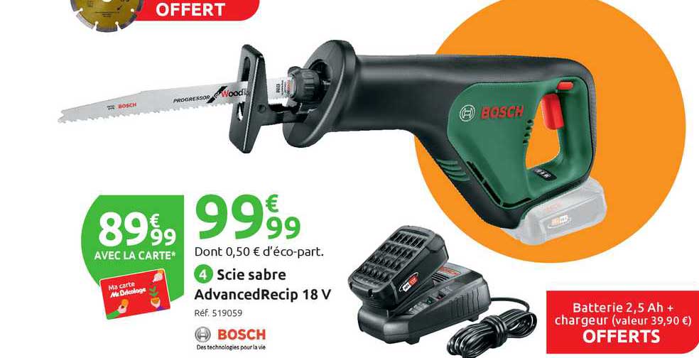 scie sabre advancedrecip 18 v bosch