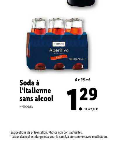 soda à l'italienne sans alcool