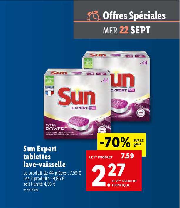 sun expert tablettes lave-vaisselle