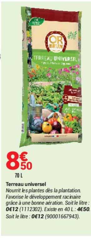 Terreau Universel Or Brun