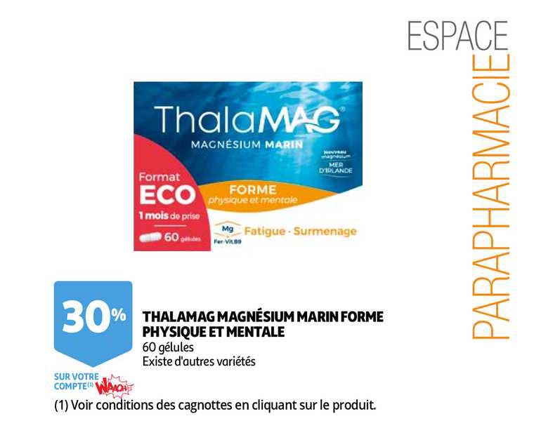 thalamag magnésium marin forme phisique et mentale