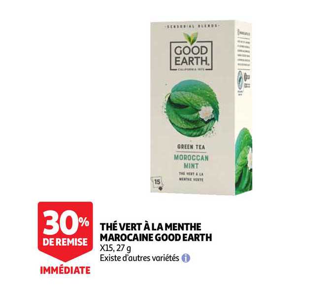 thé vert à la menthe marocaine good earth
