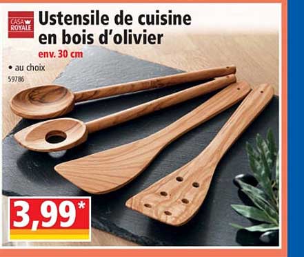 ustensile de cuisine en bois d'olivier casa royale