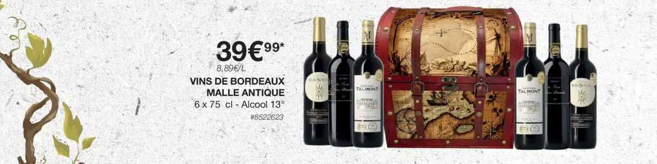 vins de bordeaux malle antique