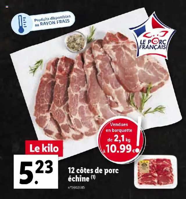 12 Côtes De Porc échine