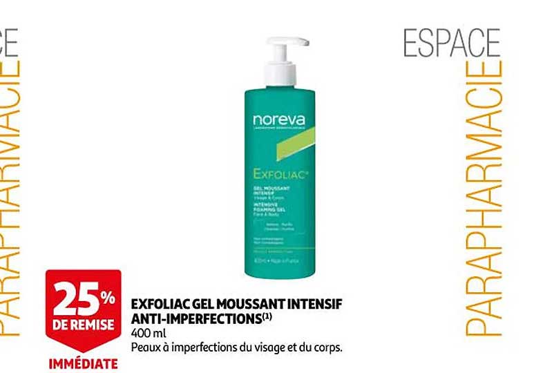 exfoliac gel moussant intensif anti-imperfections noreva