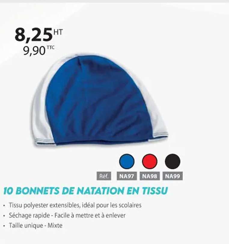 10 bonnets de natation en tissu