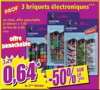 3 briquets électroniques prof