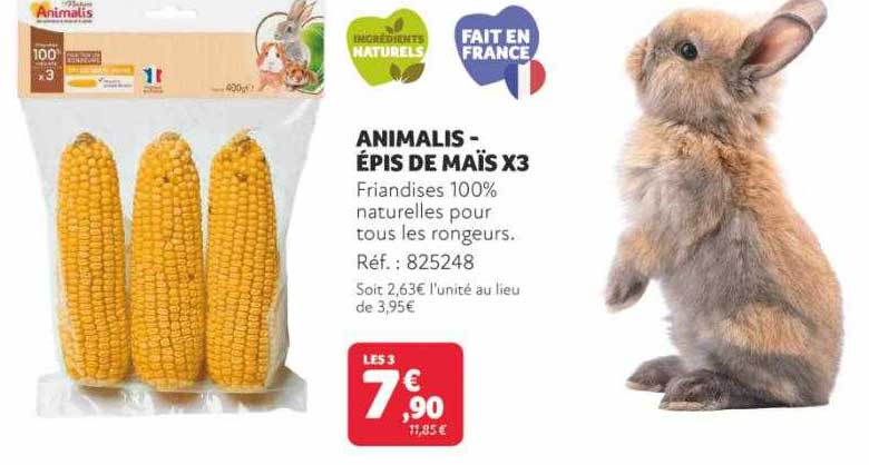 animalis - épis de maïs x3
