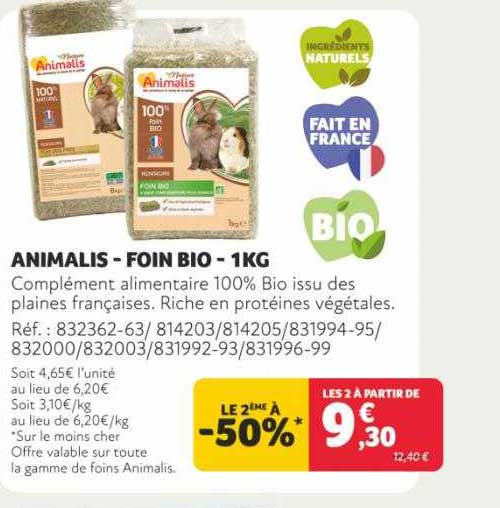 animalis - foin bio - 1 kg