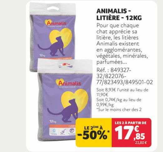 animalis - litière - 12 kg