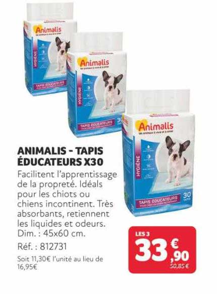 animalis - tapis éducateurs x30