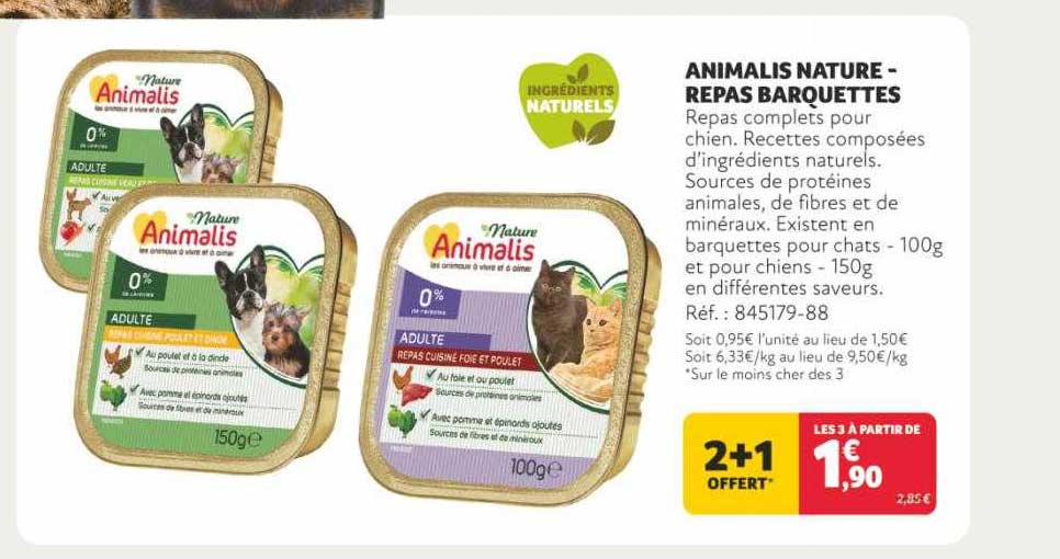 Animalis Nature - Repas Barquettes