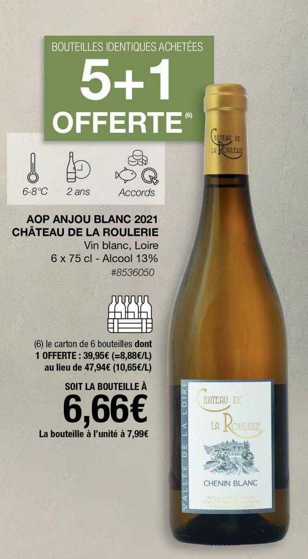 aop anjou blanc 2021 château de la roulerie