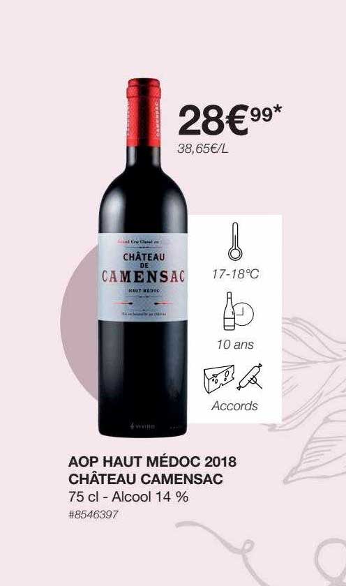 aop haut médoc 2018 château camensac