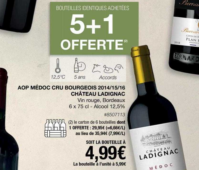 Aop Médoc Cru Bourgeois 2014-15-16 Château Ladignac