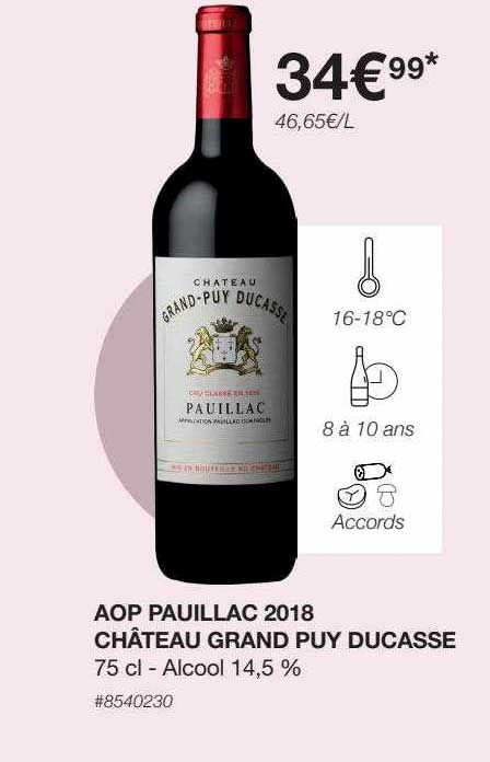 aop pauillac 2018 château grand puy ducasse