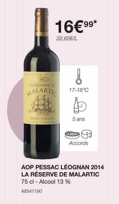 aop pessac léognan 2014 la réserve de malartic