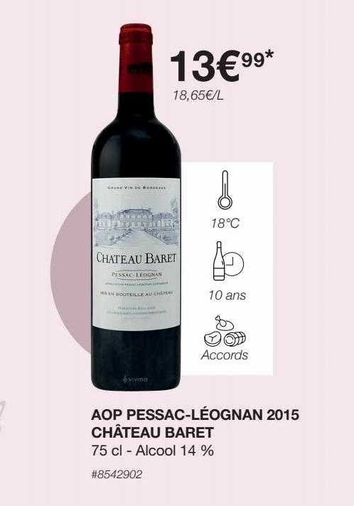 aop pessac-léognan 2015 château baret