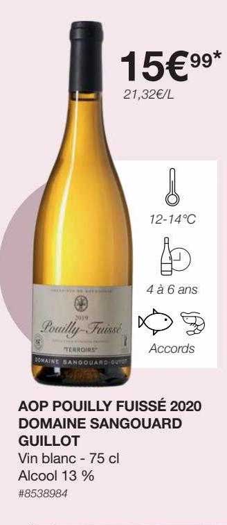 aop pouilly fuissé 2020 domaine sangouard guillot