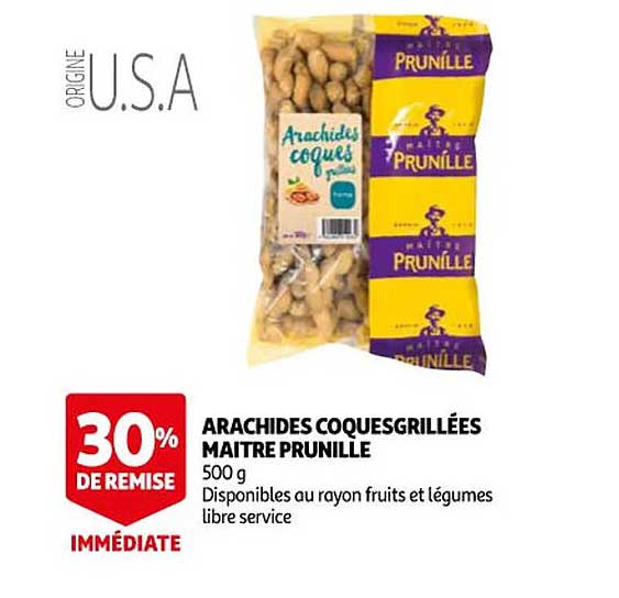 arachides coques grillées maître prunille