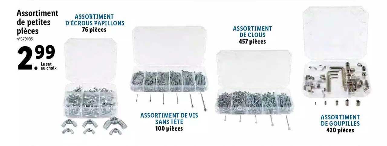 assortiment de petites pièces