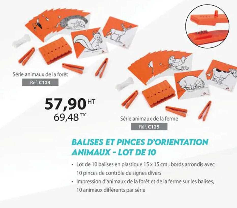 Balises Et Pinces D'orientation Animaux - Lot De 10