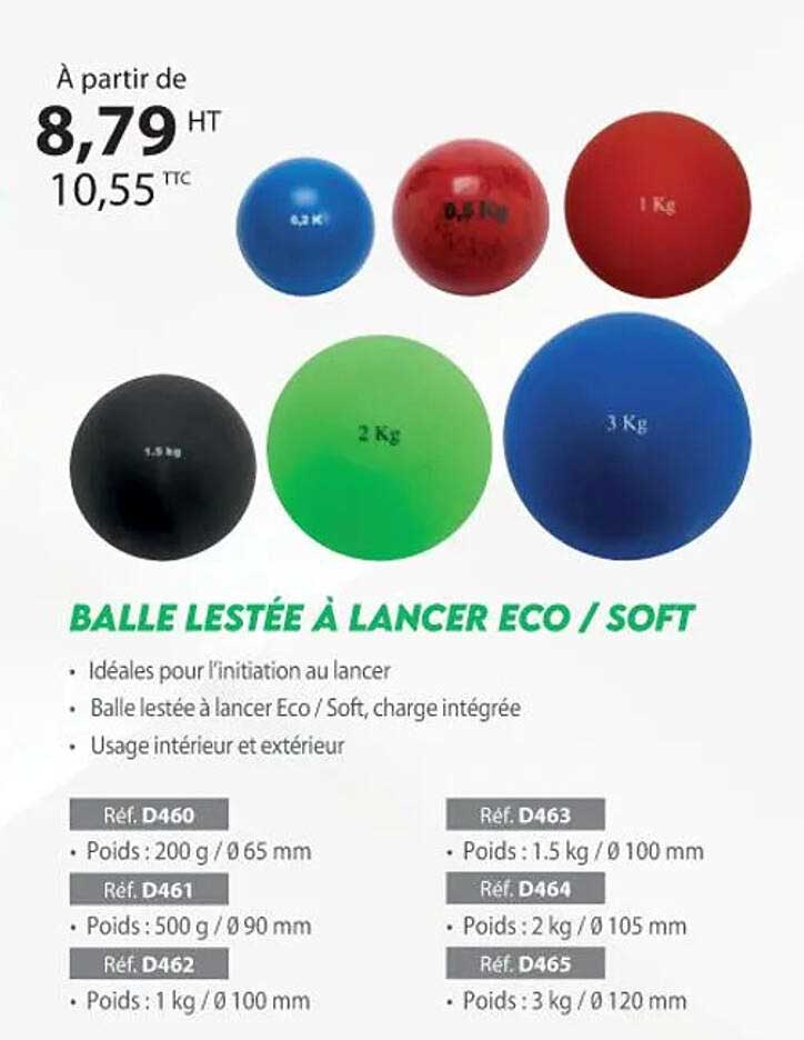 balle lestée à lancer eco-soft