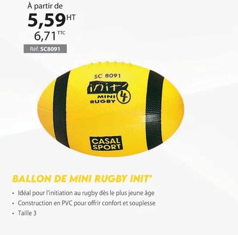 ballon de mini rugby init