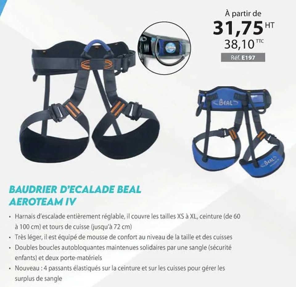 baudrier d'ecalade beal aeroteam IV