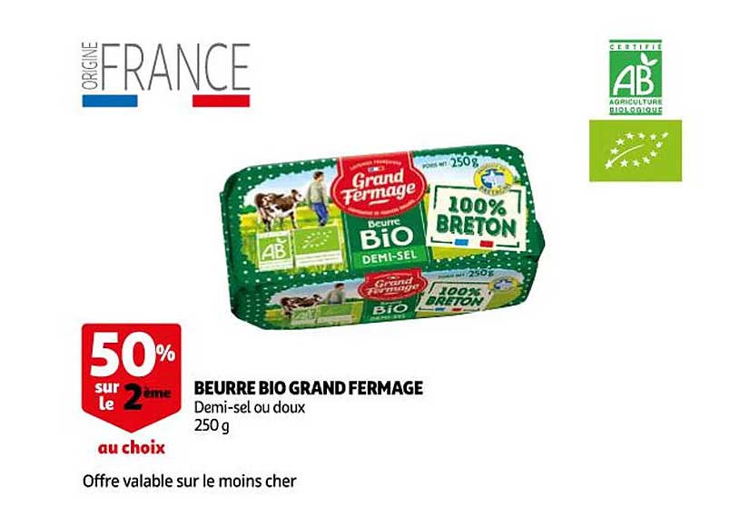beurre bio grand fermage