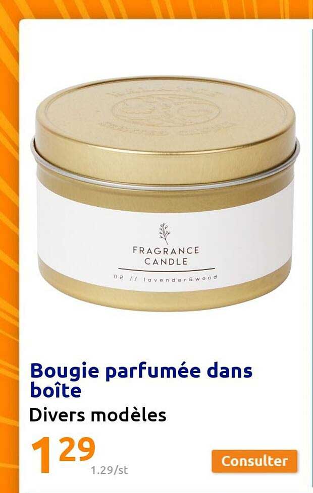 bougie parfumée dans boîte