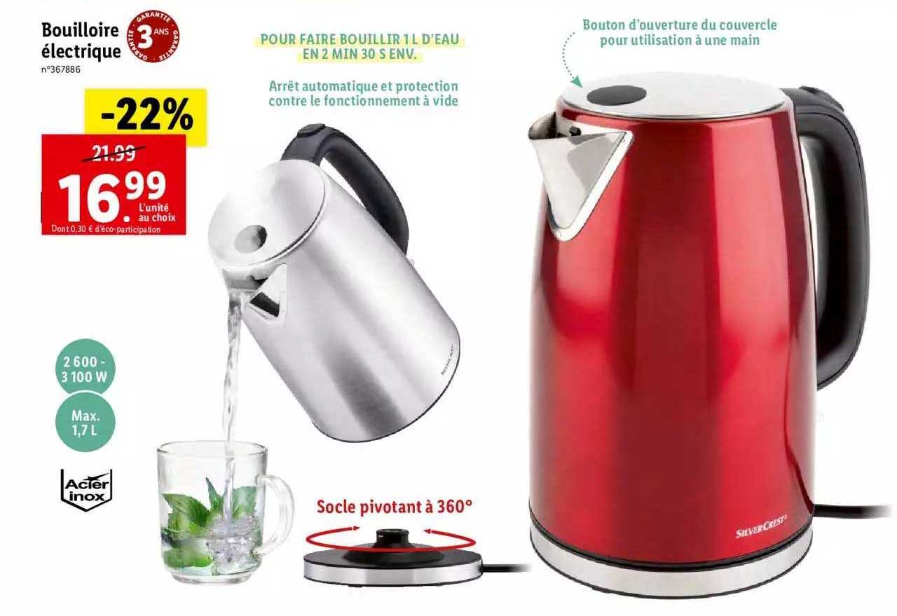 Bouilloire électrique Silvercrest