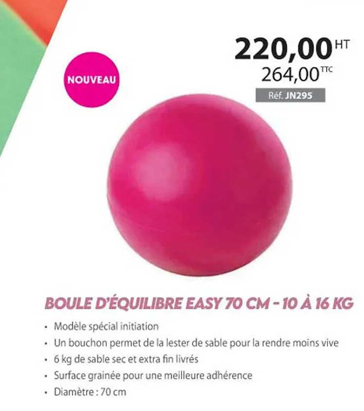 boule d'équilibre easy 70 cm - 10 à 16 kg