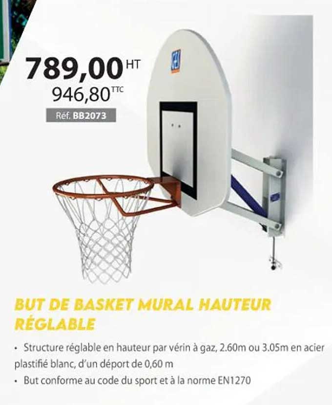 but de basket mural hauteur réglable