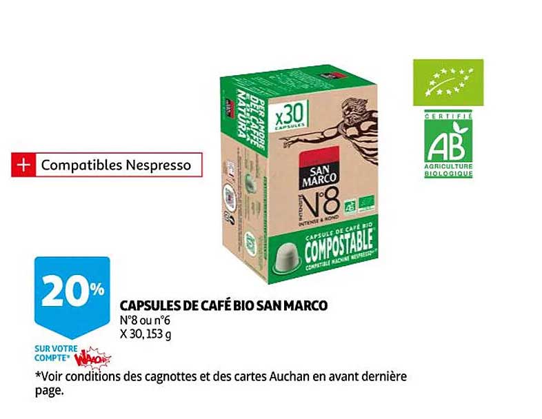 capsules de café bio san marco