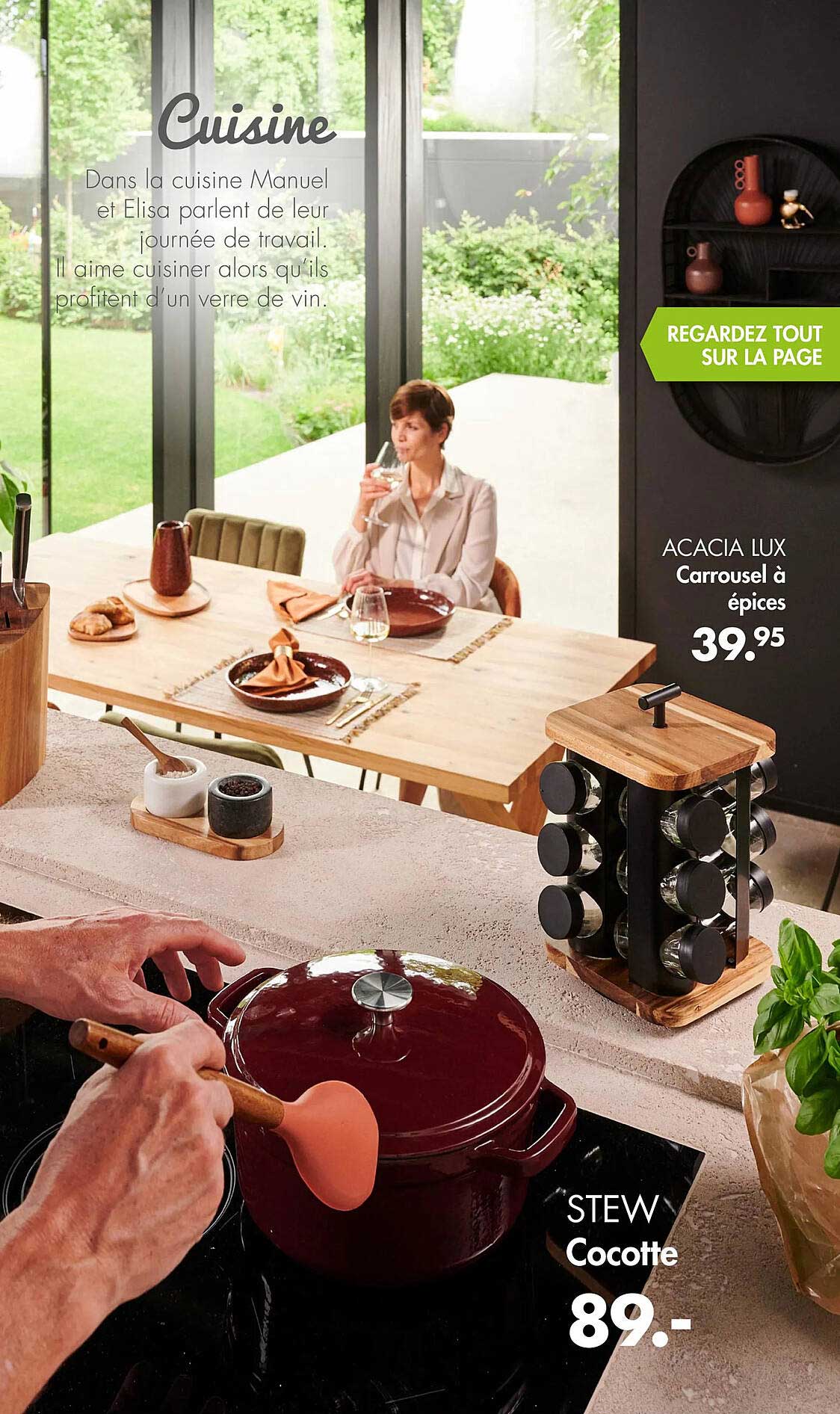 carrousel à épices acacia lux, cocotte stew