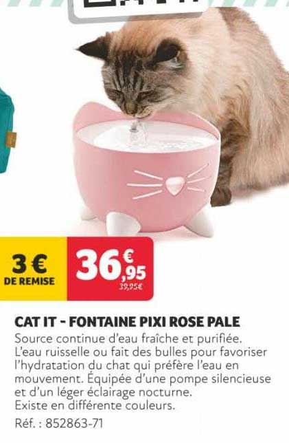 cat it - fontaine pixi rose pale
