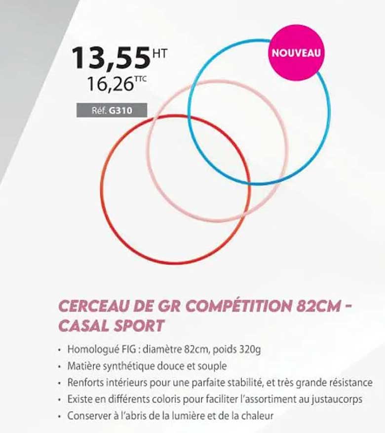 cerceau de gr compétition 82 cm - casal sport
