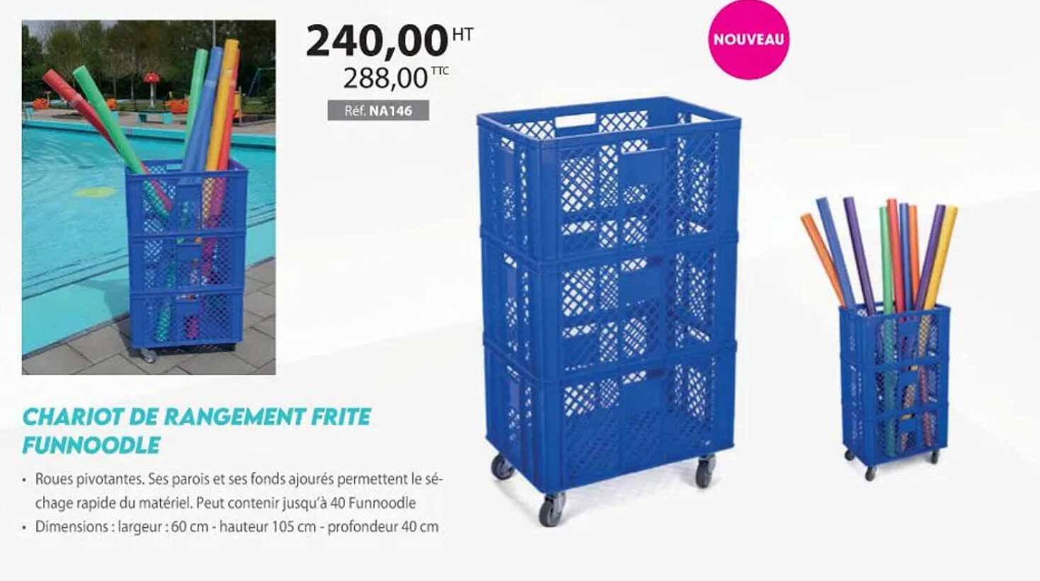 chariot de rangement frite funnoodle