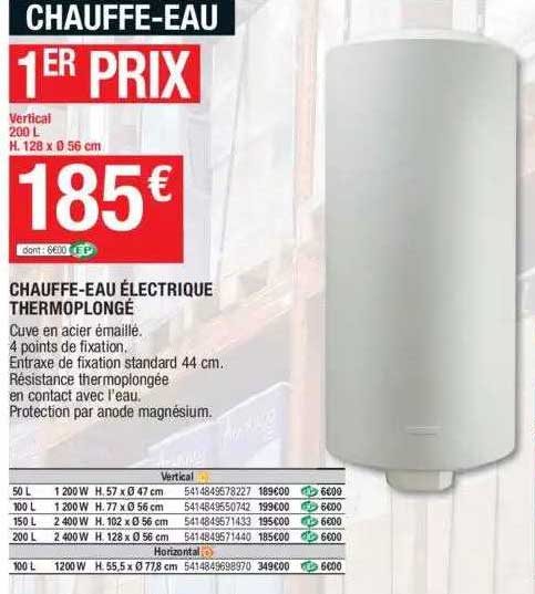 chauffe-eau électrique thermoplongé