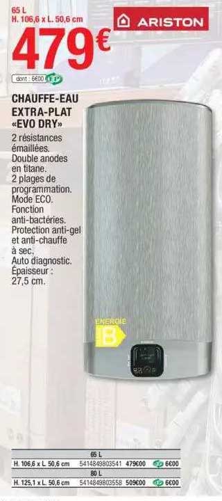 chauffe-eau extra-plat «evo dry» ariston