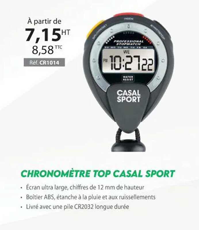 chronomètre top casal sport