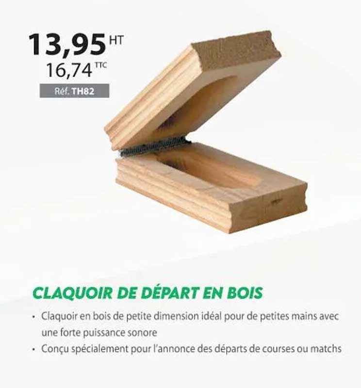 claquoir de départ en bois