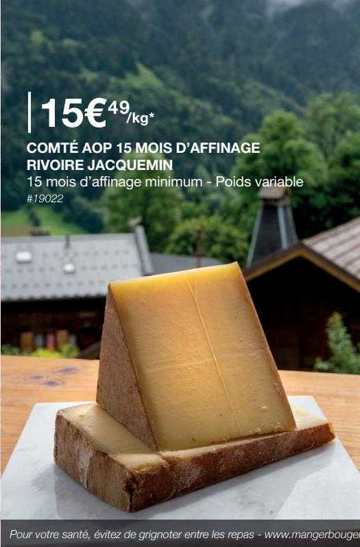 comté aop 15 mois d'affinage rivoire jacquemin
