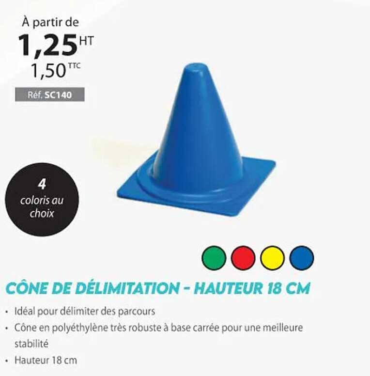 cône de délimitation - hauteur 18 cm