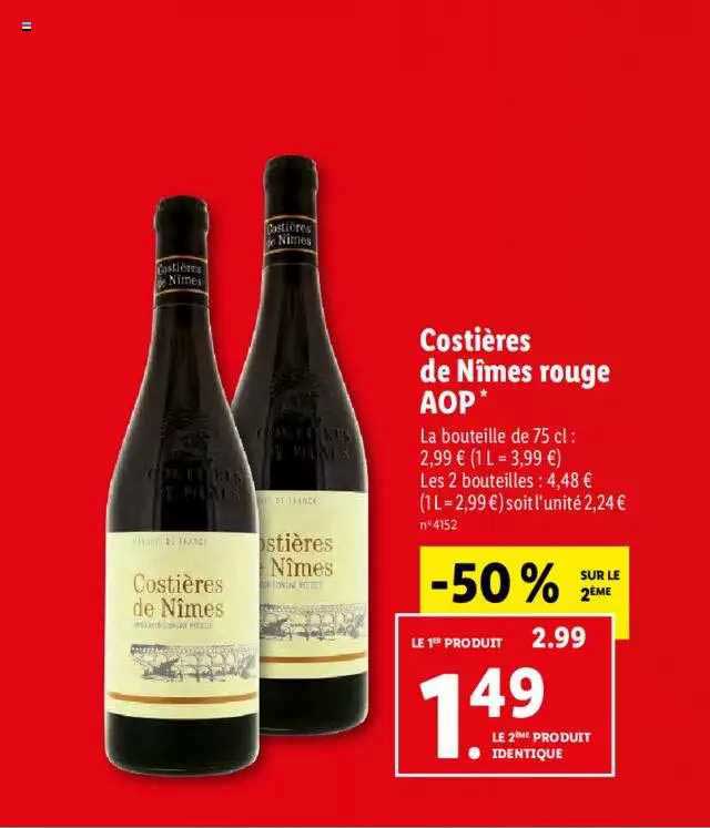 costières de nîmes rouge aop