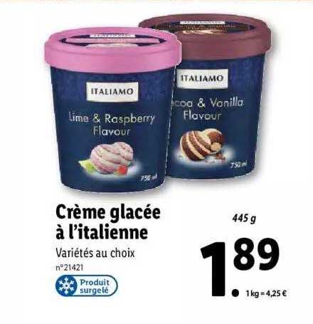 crème glacée à l'italienne italiamo
