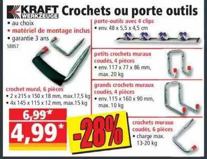 crochets ou porte outils kraft werkzeuge